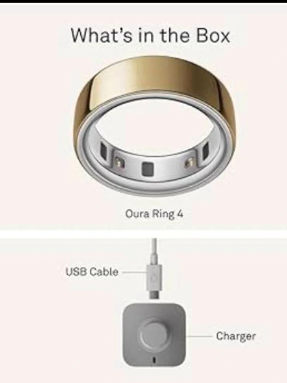 Oura Ring 4 Smart Ring - Gold and Silver Finish